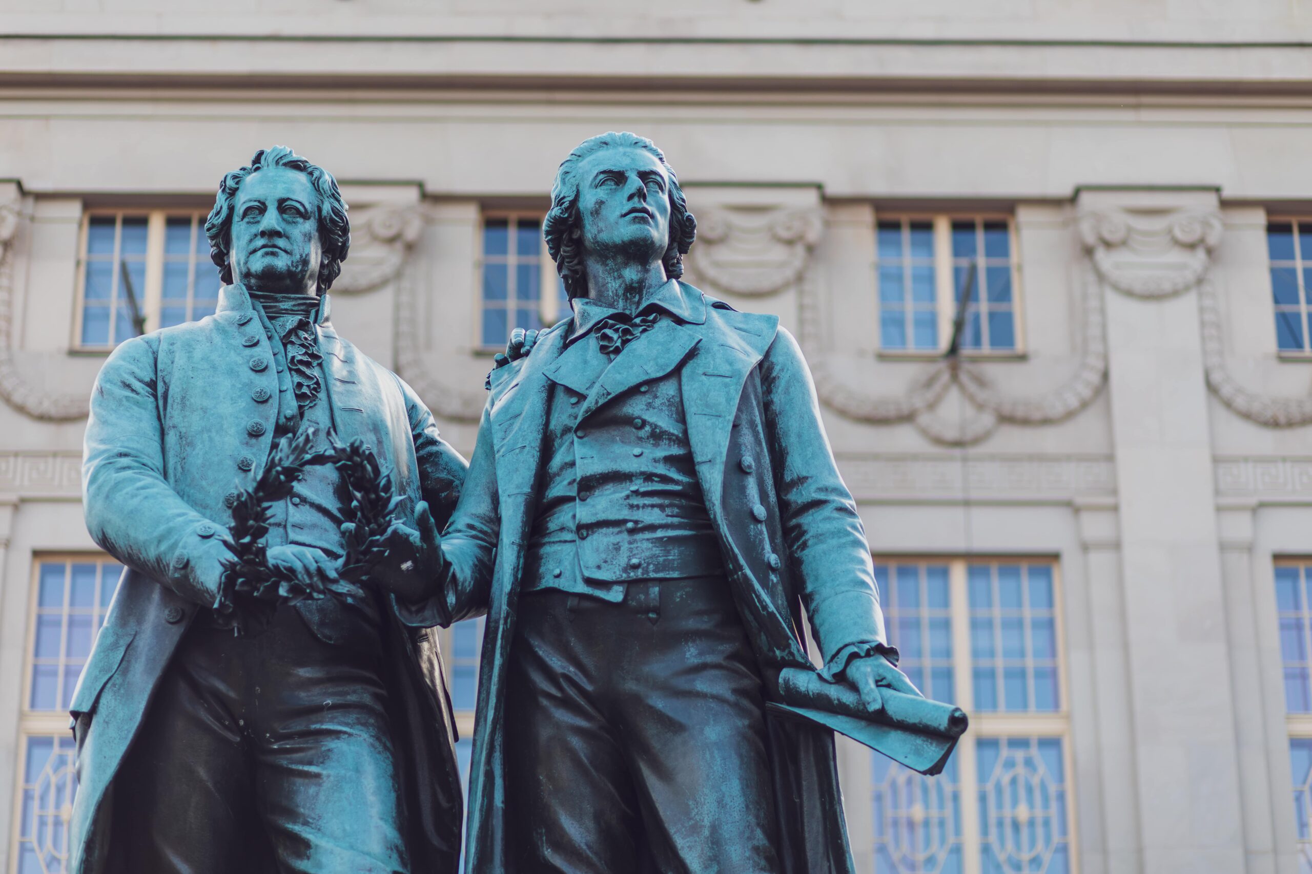 Statues of two men