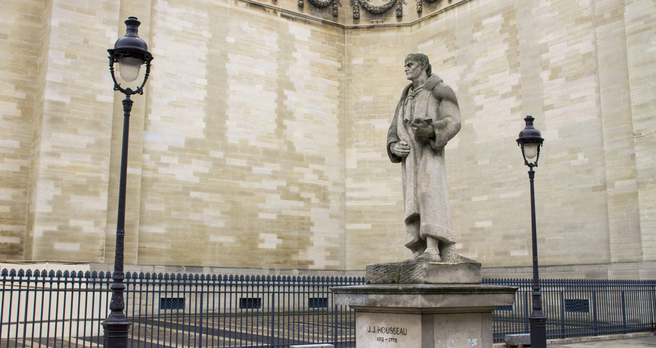 Statue of Jean Jacques Rousseau, Pantheon Square in Paris, France (Jacques Loic/Photononstop via Getty Images)