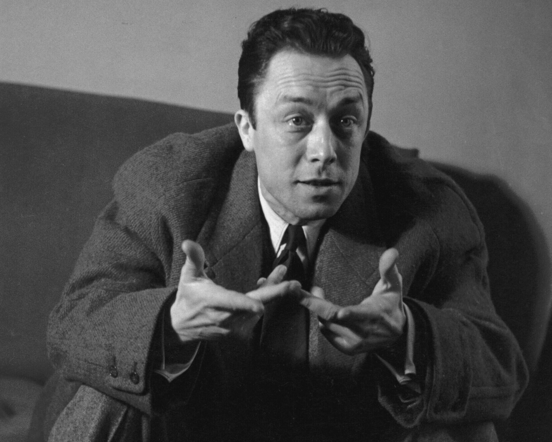 Albert Camus during a visit to London (Kurt Hutton/Picture Post via Getty Images)