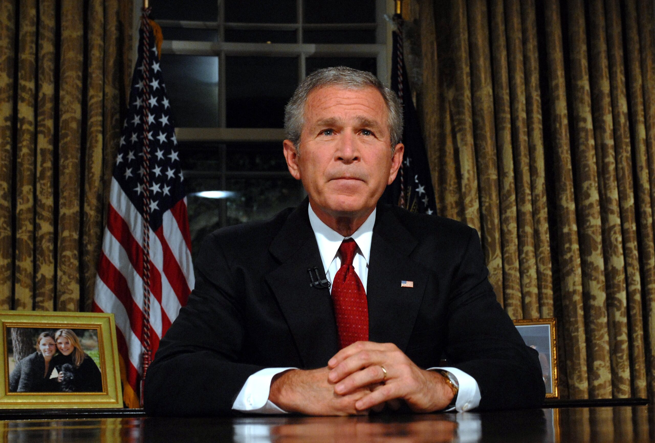Former U.S. President George W. Bush addresses the nation, September 11, 2006 (Pool/Getty Images)