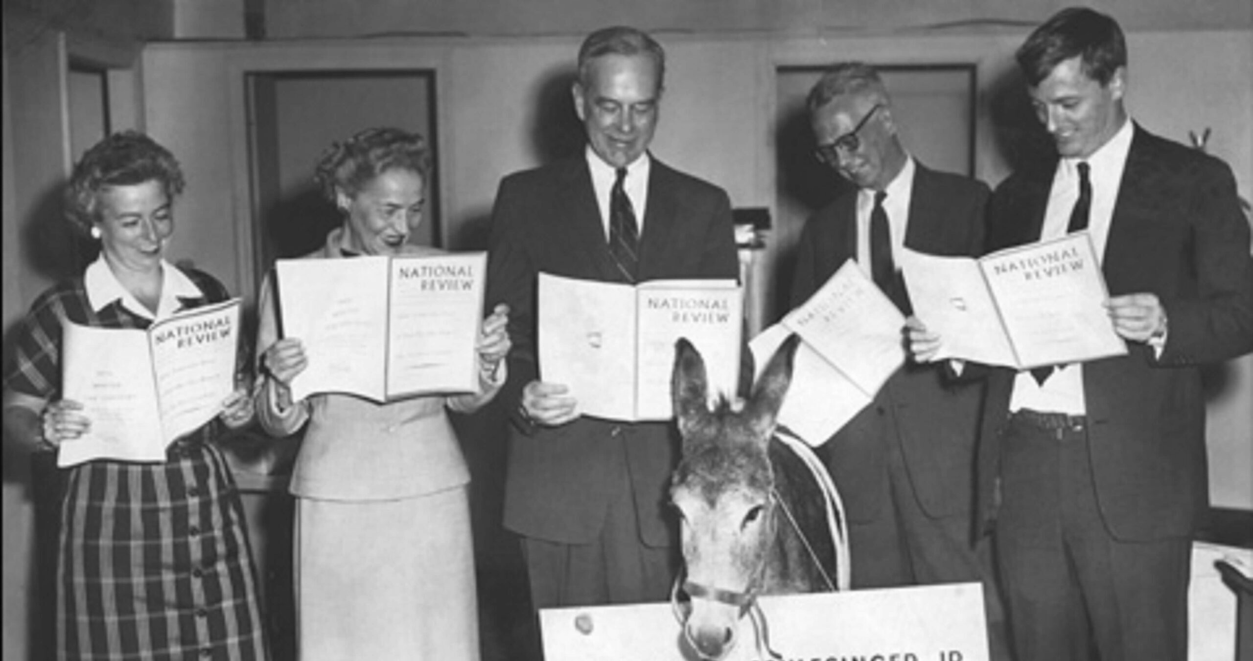 Willmoore Kendall with other members of the National Review editing staff in 1957 (Levan Ramishvili/Flickr)