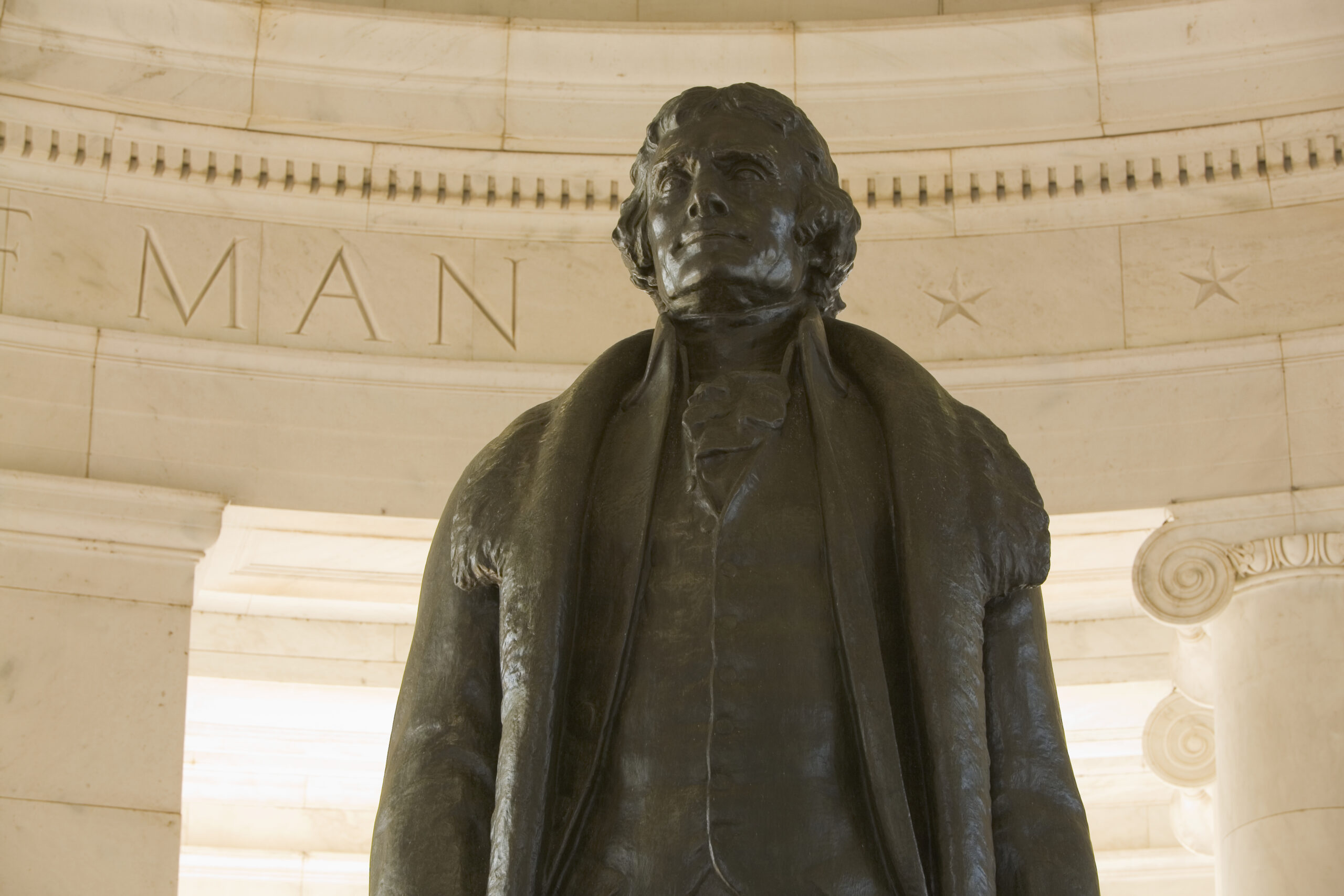 Thomas Jefferson statue inside the Jefferson Memorial in Washington, D.C. (Rudy Sulgan/The Image Bank via Getty Images)