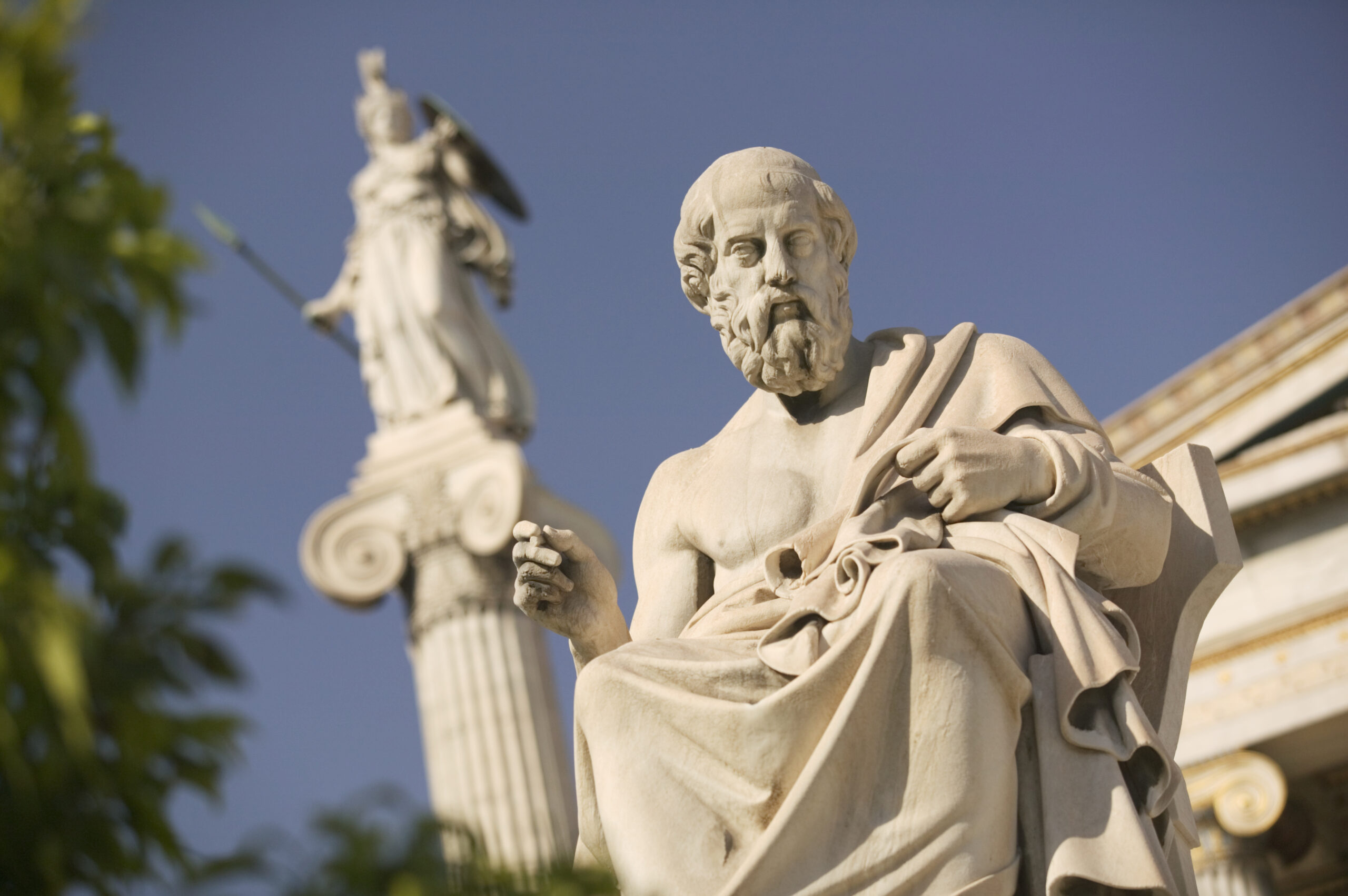 Plato Statue Outside the Hellenic Academy