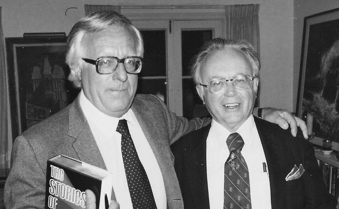 Ray Bradbury and Russell Kirk at Bradbury’s house in the early 1980s (Russell Kirk Center)
