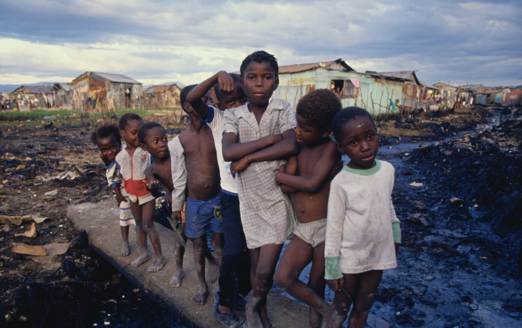 Haitian children in a Port-au-Prince slum (Bill Gentile/Getty Images)