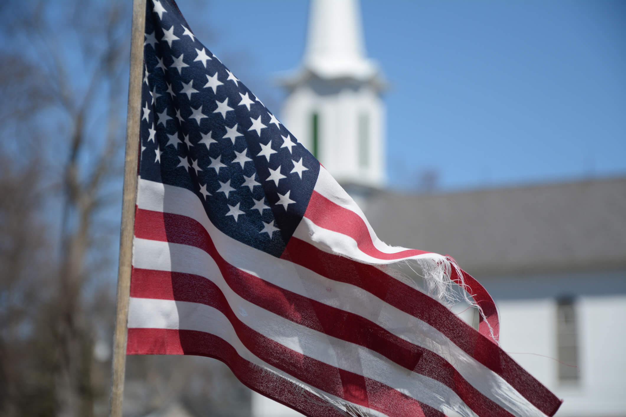 Flag in front of church (Cyril Hehir/Getty Images)